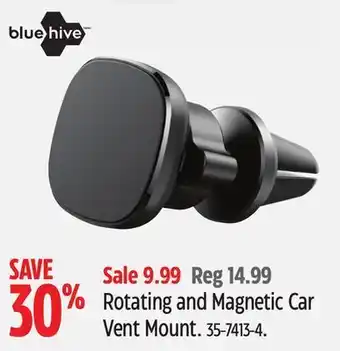 Canadian Tire Bluehive rotating and magnetic car vent mount offer