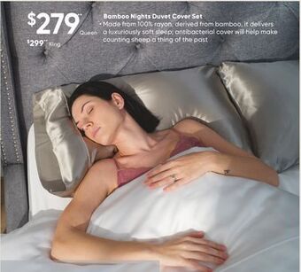 Sleep Country Bamboo nights duvet cover set offer