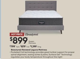 Sleep Country Beautyrest renewal laguna mattress offer
