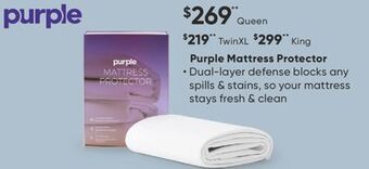 Purple mattress protector
