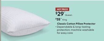 Sleep Country Classic cotton pillow protector offer
