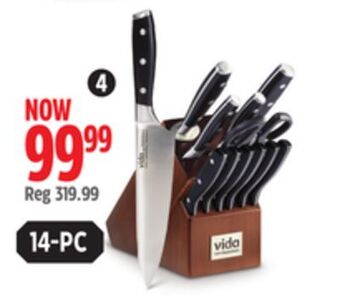 Canadian Tire Vida by paderno premium japanese steel knife block set offer