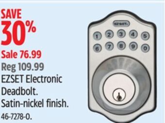 Canadian Tire Ezset electronic deadbolt offer