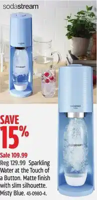 Canadian Tire Sodastream sparkling water at the touch of a button offer