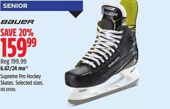 Canadian Tire Bauer supreme pro hockey skates offer