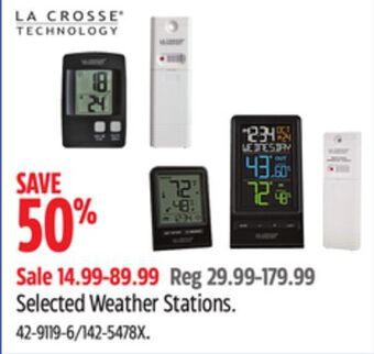 Canadian Tire La crosse technology selected weather stations offer