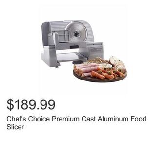 Costco Chef's choice premium cast aluminum food slicer offer