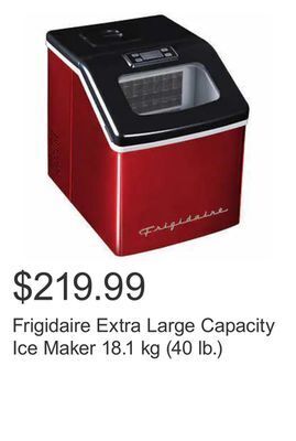 Costco Frigidaire extra large capacity ice maker 18.1 kg (40 lb.) offer