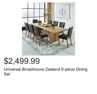 Costco Universal broadmoore zealand 9-piece dining set offer