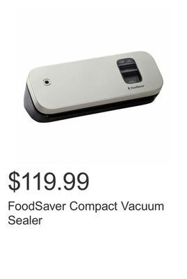Costco Foodsaver compact vacuum sealer offer