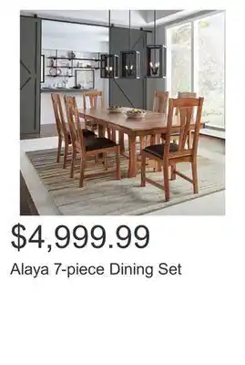 Costco Alaya 7-piece dining set offer