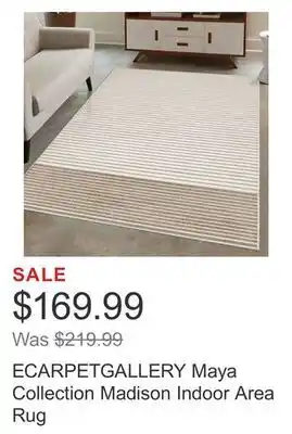 Costco Ecarpetgallery maya collection madison indoor area rug offer