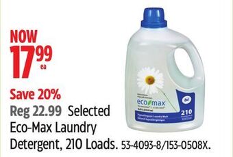 Canadian Tire Eco-max laundry detergent offer