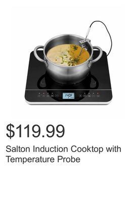 Costco Salton induction cooktop with temperature probe offer