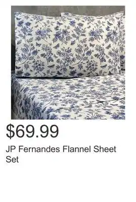 Costco Jp fernandes flannel sheet set offer