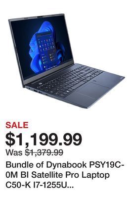 TSC Stores Bundle of dynabook psy19c-0m bi satellite pro laptop c50-k i7-1255u 16gb ddr4 512gb ssd and offer