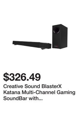 Newegg Creative sound blasterx katana multi-channel gaming soundbar with rgb lighting offer