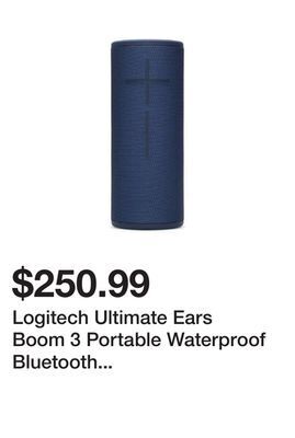 Newegg Logitech ultimate ears boom 3 portable waterproof bluetooth speaker, denim blue offer