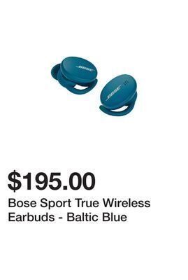 Newegg Bose sport true wireless earbuds - baltic blue offer