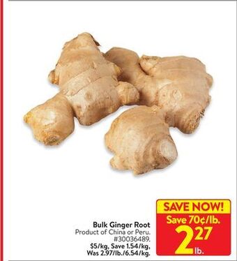 Walmart Bulk ginger root offer