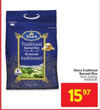 Walmart Sitara traditional basmati rice offer