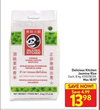 Walmart Delicious kitchen jasmine rice offer