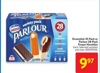 Walmart Nestle parlour 28-pack frozen novelties offer