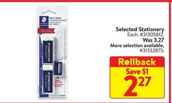 Walmart Selected stationery offer