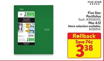 Walmart Five star portfolios offer