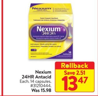 Walmart Nexium 24hr antacid offer
