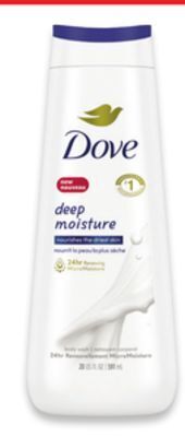 Walmart Dove body wash 591 ml or bar soap 6 x 106 g offer