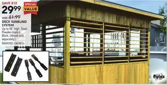 Lowe's Pylex deck sunblind system offer