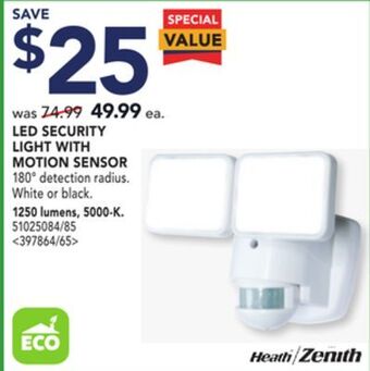 Lowe's Heath zenith led security light with motion sensor 1250 lumens, 5000-k offer