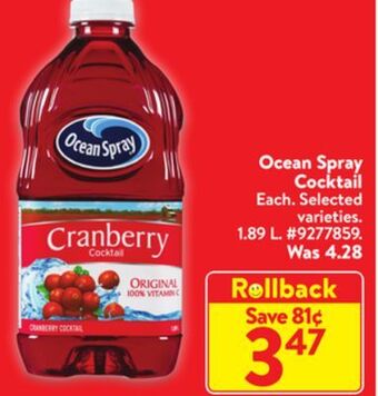 Walmart Ocean spray cocktail offer