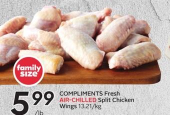 Sobeys Fresh air-chilled split chicken wings offer