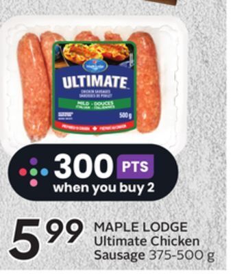 Sobeys Ultimate chicken sausage offer