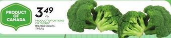 Sobeys Broccoli crowns offer