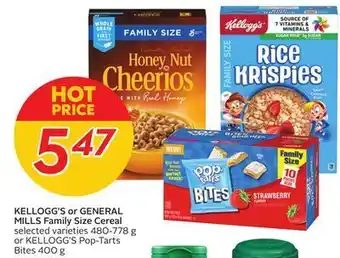 Sobeys Kellogg's or general mills family size cereal offer