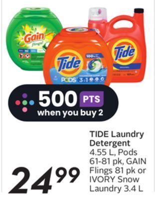Sobeys Tide laundry detergent offer