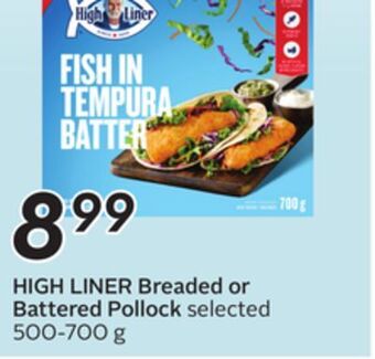 Sobeys Breaded or battered pollock offer