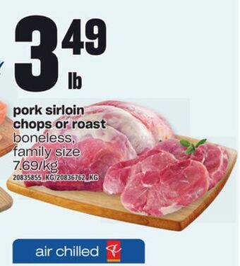 Independent Grocer Pork sirloin chops or roast offer
