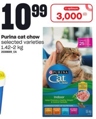 Loblaws Purina cat chow, 1.42-2 kg offer