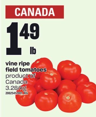 Loblaws Vine ripe field tomatoes offer