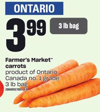 Loblaws Farmer's market™ carrots, 3 lb bag offer