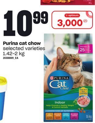 Independent Grocer Purina cat chow, 1.42-2 kg offer
