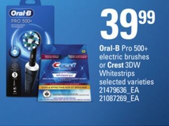 Loblaws Oral-b pro 500+ electric brushes or crest 3dw whitestrips offer