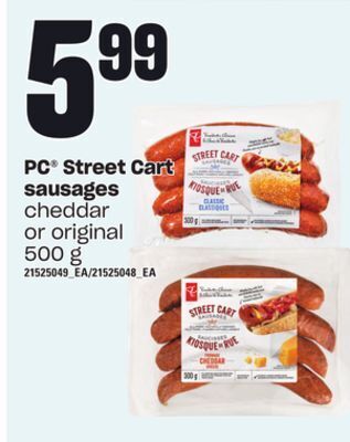 Loblaws Pc® street cart sausages, 500 g offer
