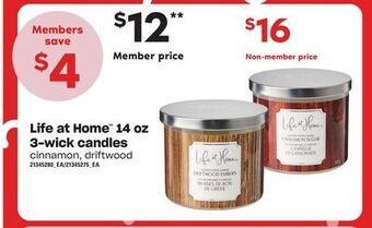 Loblaws Life at home™, 14 oz 3-wick candles offer
