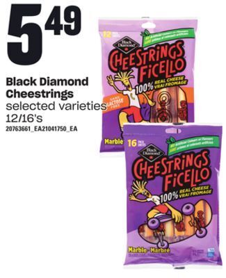 Loblaws Black diamond cheestrings, 12/16's offer