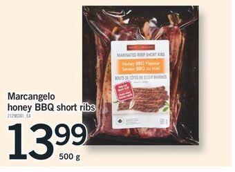 Fortinos Marcangelo honey bbq short ribs, 500 g offer